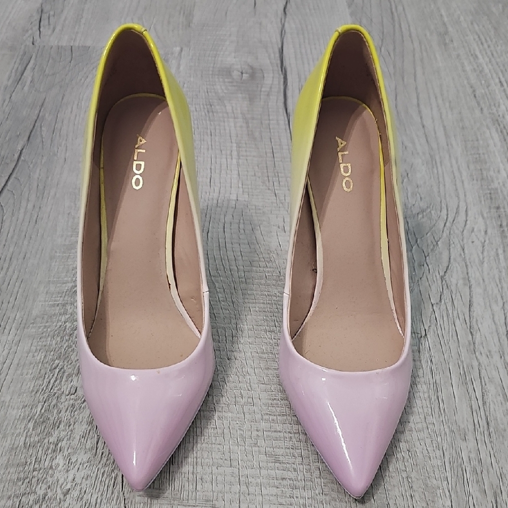 Aldo Pink and Yellow Stiletto Heels